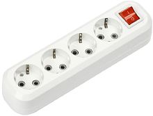 Колодка с заземлением и выключателем Smartbuy 4-м 16А 3500Вт белый картинка 